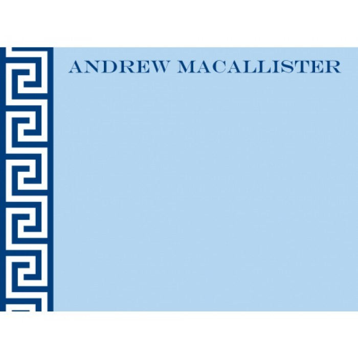 greek key accent enclosure card