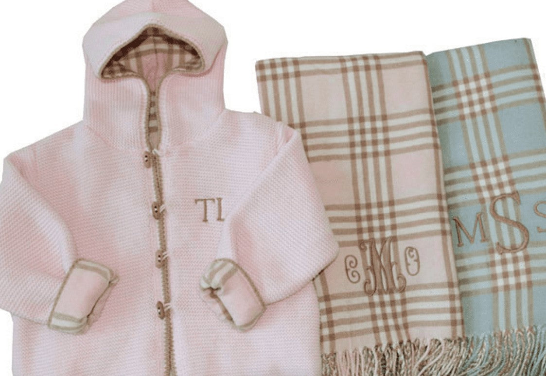 quilted cotton hoodie with plaid lining