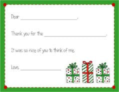 personalized thank you notes - christmas fill-in thank you