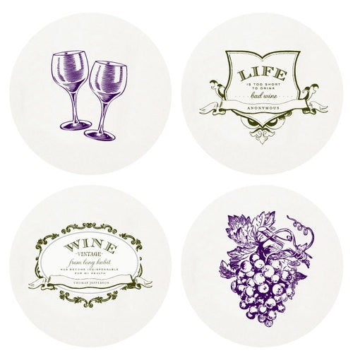 Letterpressed Wine Coasters