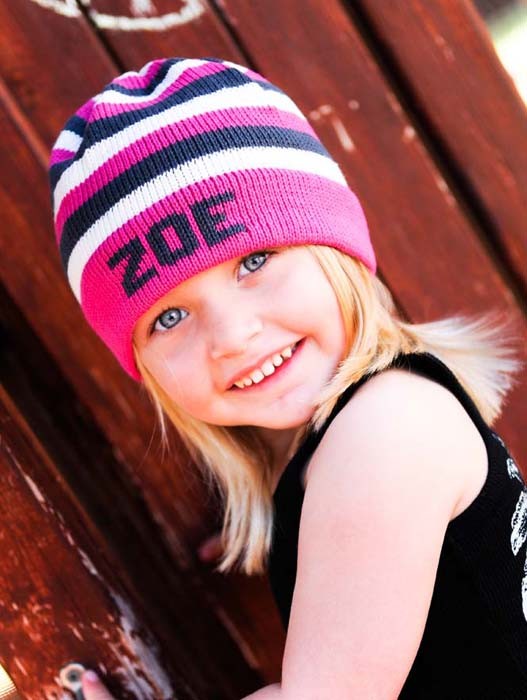 personalized stripe boarder hat