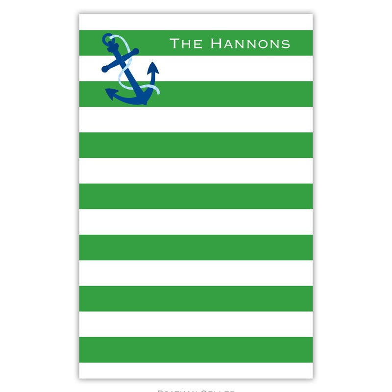 boatman geller stripe anchor notepad