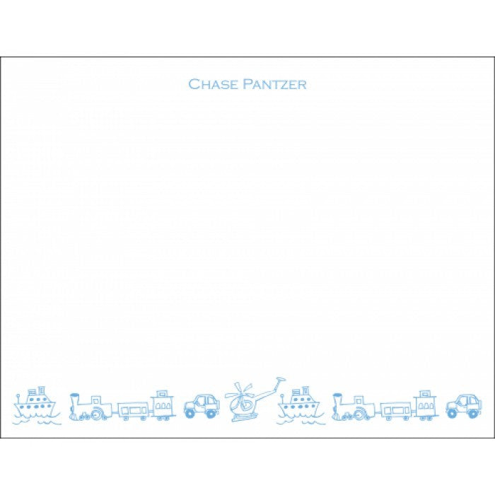 vehicles baby stationery
