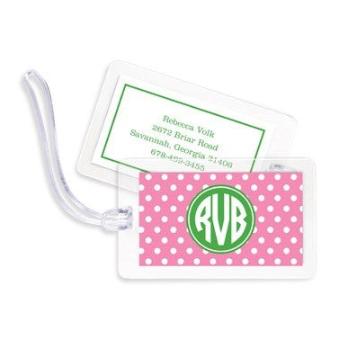 boatman geller polka dot bubblegum bag tags