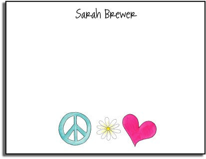 personalized kids notes  peace & love