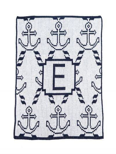 personalised anchors & ropes blanket