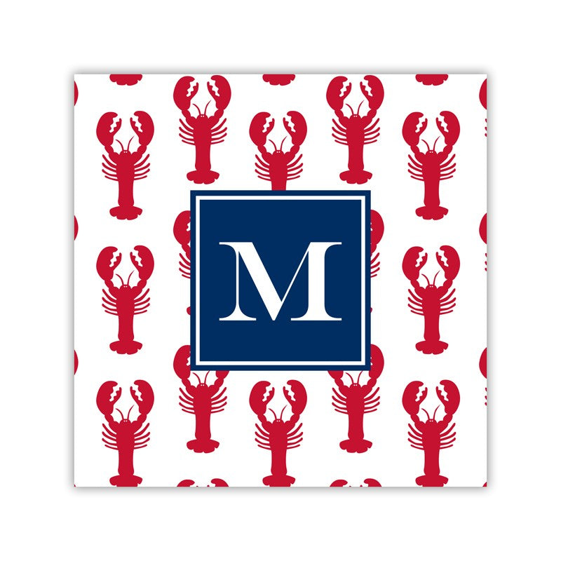 lobsters red square paper coaster set of 50