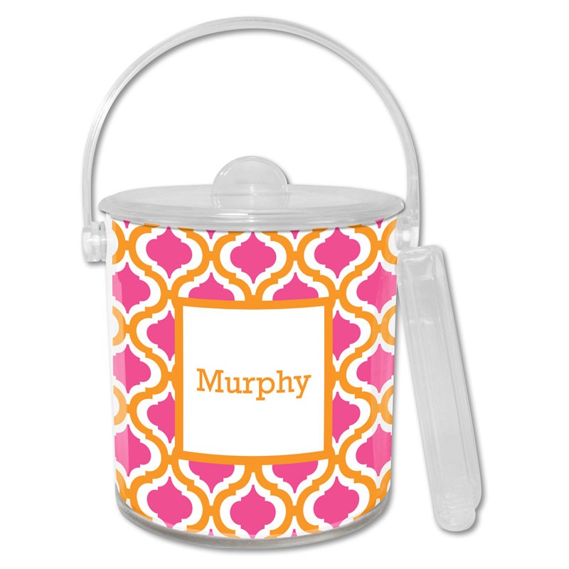 boatman geller kate tangerine & raspberry ice bucket