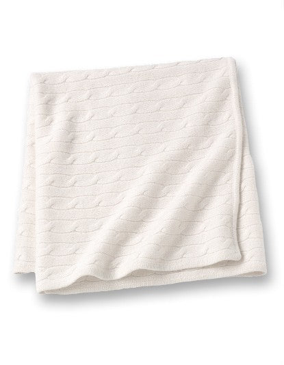 luxury cashmere baby blanket - ivory