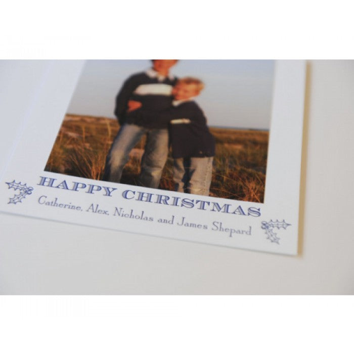 holly square holiday card