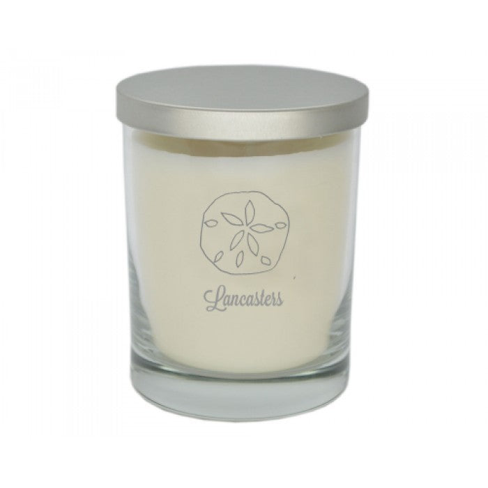 sand dollar glass soy candle