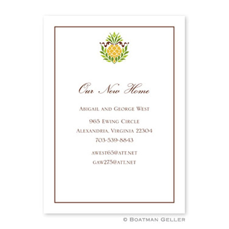 boatman geller pineapple ribbon large flat notecard