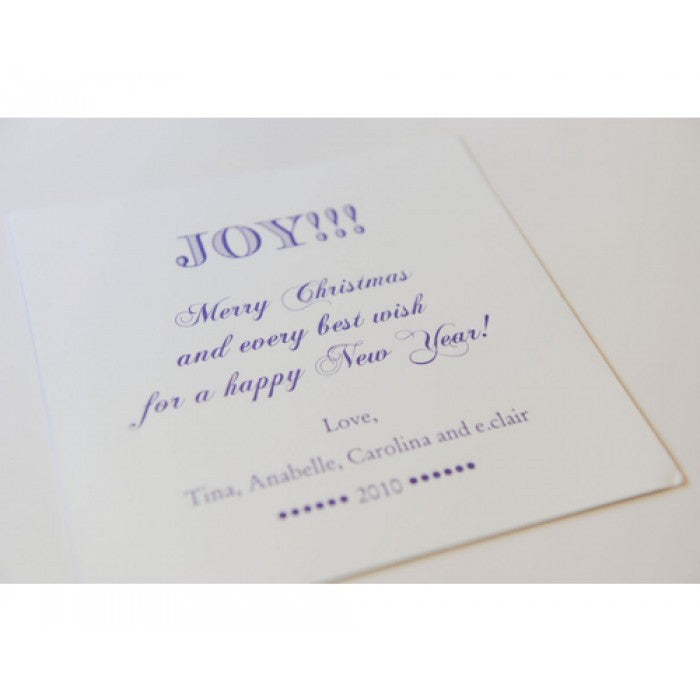 simple joy holiday card