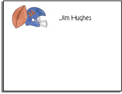 personalized kids notes  football fanatic
