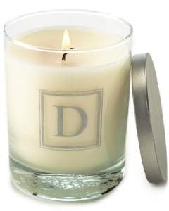 personalized glass soy candle