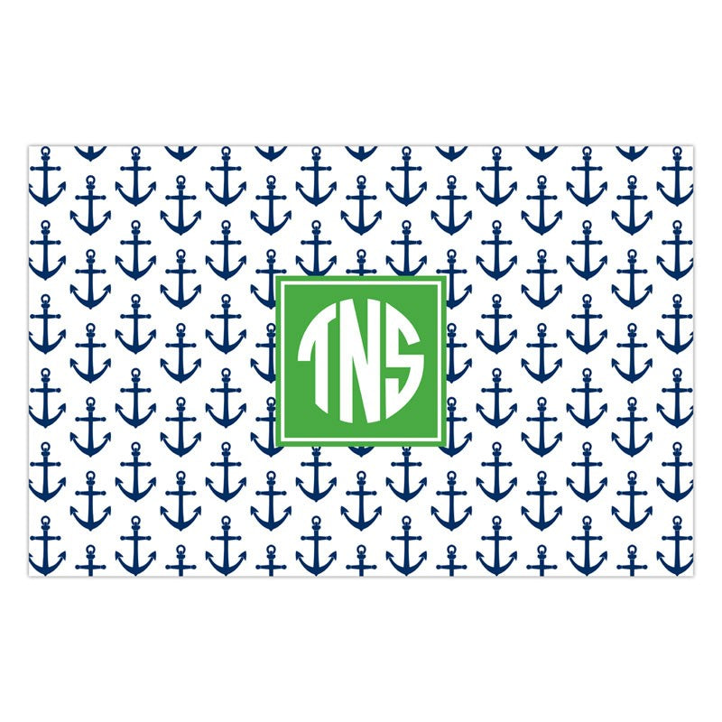 boatman geller anchors navy placemat