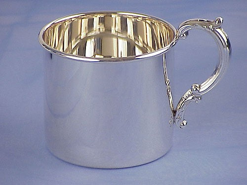 personalized sterling silver baby cup - classic