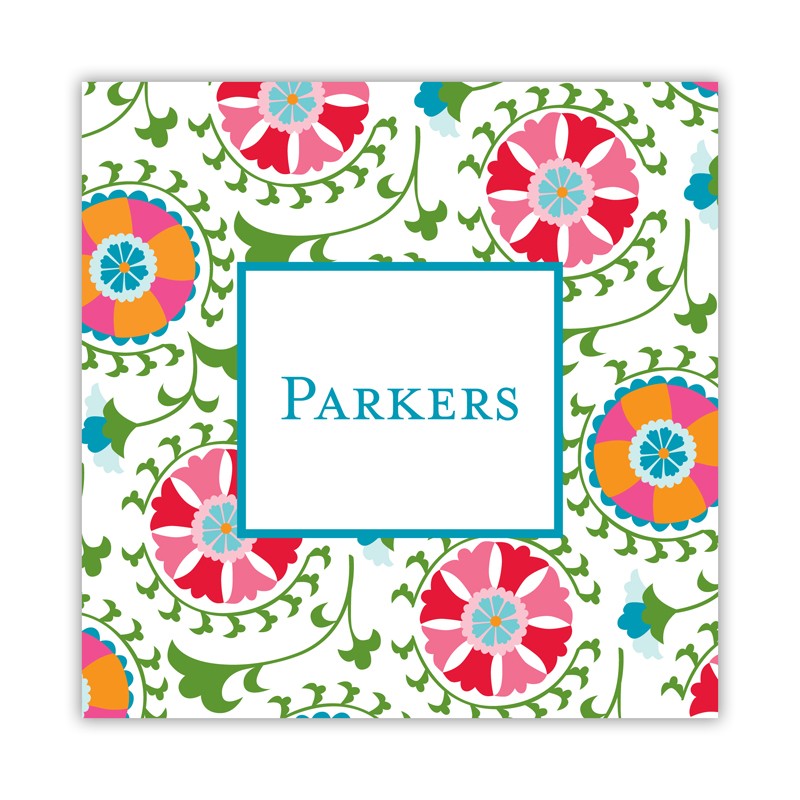 suzani square paper coaster set of 50