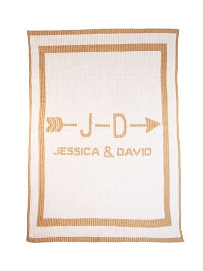 cupid's bow arrow couples love blanket