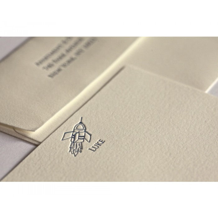 luke rocket baby stationery