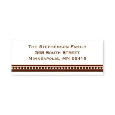 boatman geller beaded brown address labels