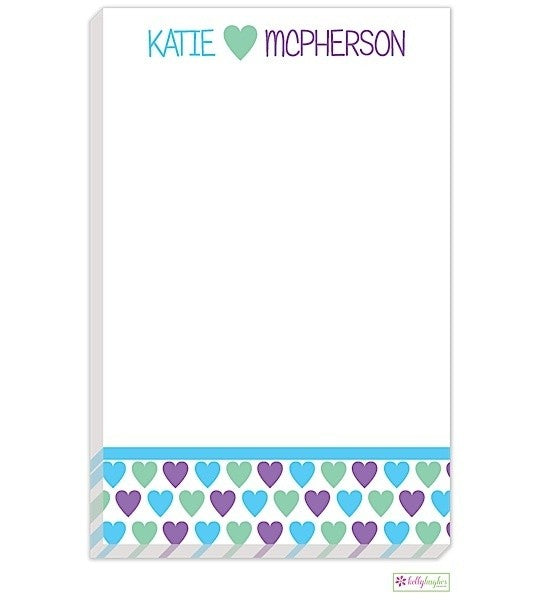 personalized - heart you notepad