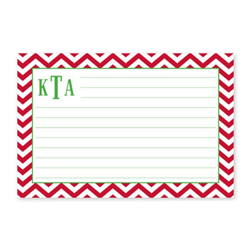 boatman geller chevron red recipe card