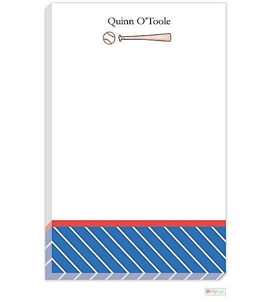personalized - baseball buff notepad