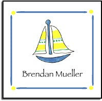 personalized stickers  sailboat