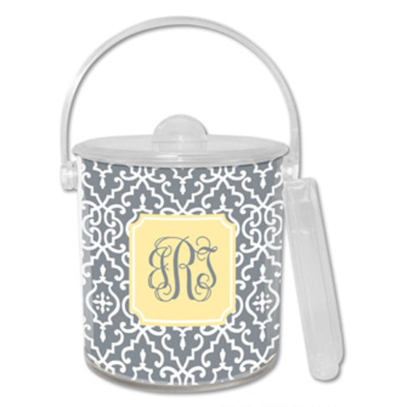 boatman geller wrought iron gray ice bucket