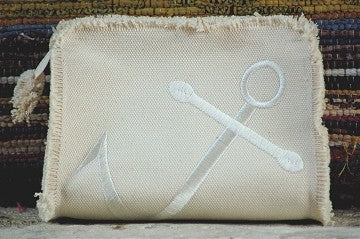 anchor makeup bag or small clutch by queen bea studio