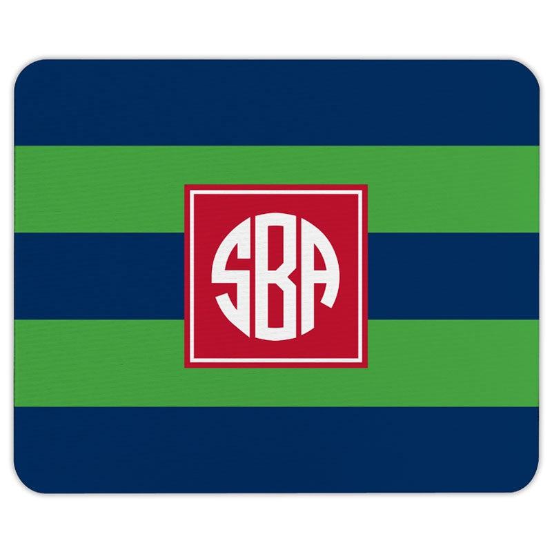 boatman geller rugby navy & kelly mouse pad