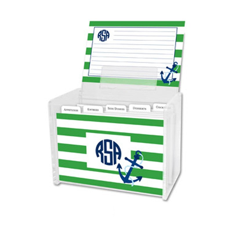 boatman geller zebra gray recipe box