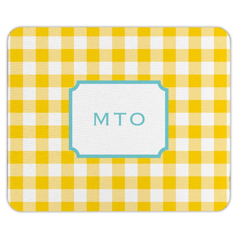 boatman geller classic check sunflower mouse pad