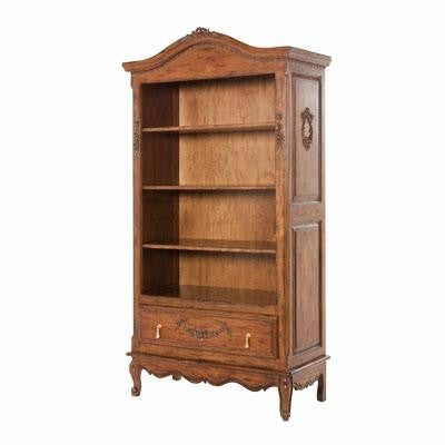 tall french bookcase - chateau finish/moulding