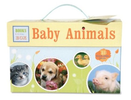 Baby Animals: Books in a Box: 18 Board Books Inside
