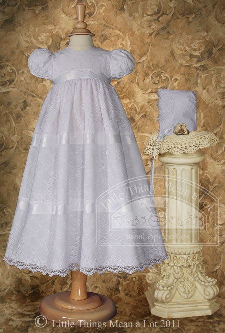 girls layered lace christening dress