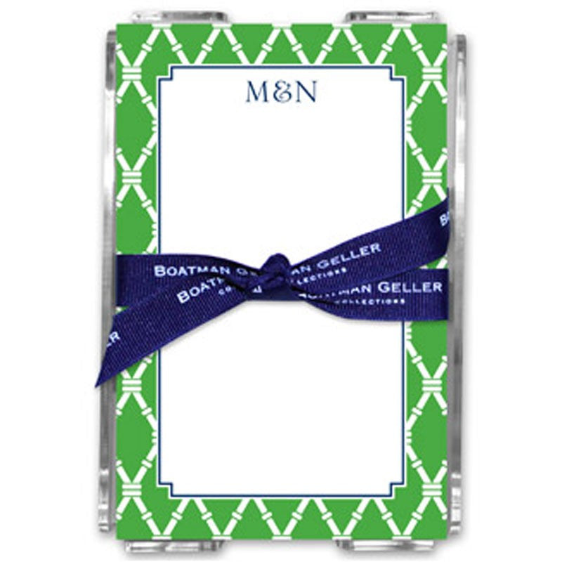 boatman geller bamboo kelly note sheets in acrylic note sheets