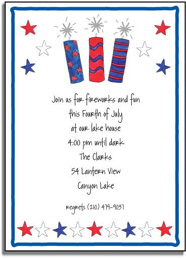 personalized invitations  firecrackers