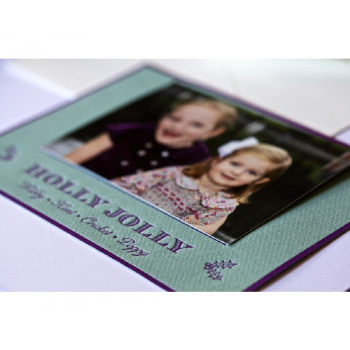 holly jolly holiday card
