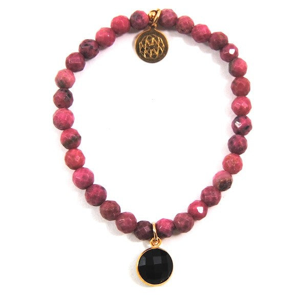 Rhodonite & Black Onyx Aria Bracelet