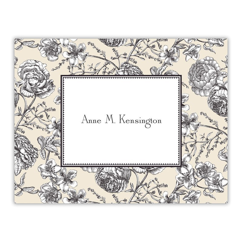 boatman geller floral toile cream foldover notes