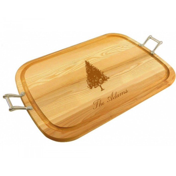 large wooden fir tree tray
