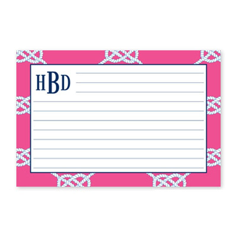 boatman geller greek key band pink recipe card