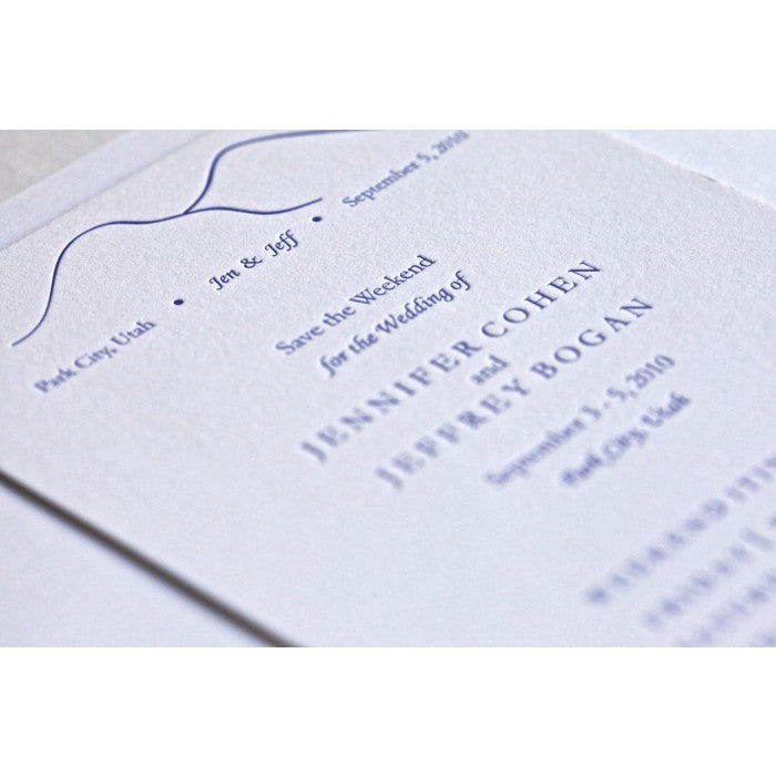 jennifer & jeffrey save the date card