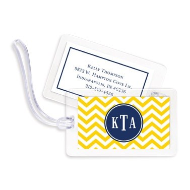 boatman geller chevron sunflower bag tags