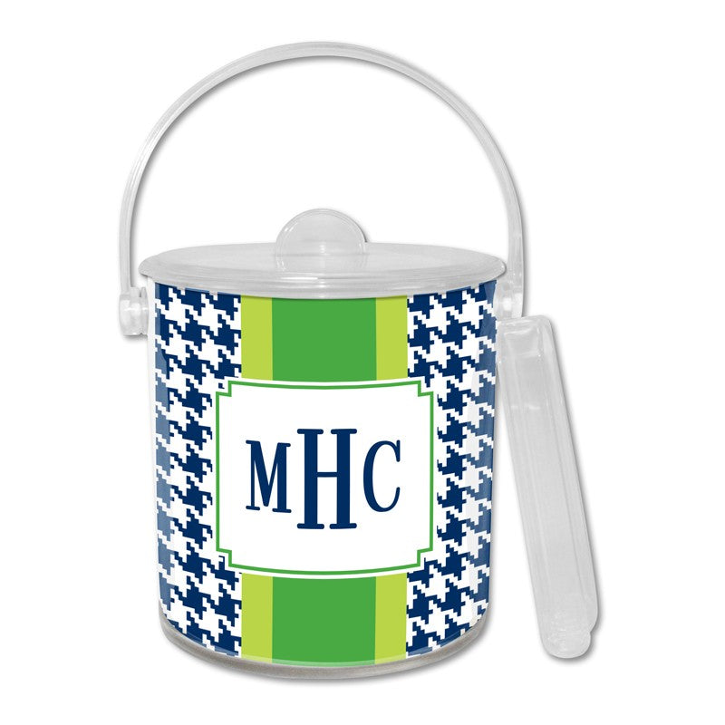 boatman geller alex houndstooth navy ice bucket