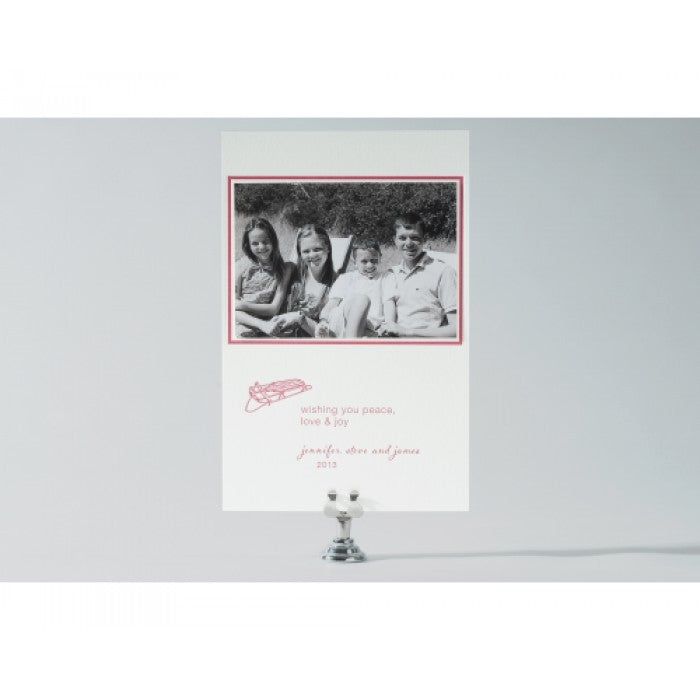sled holiday card
