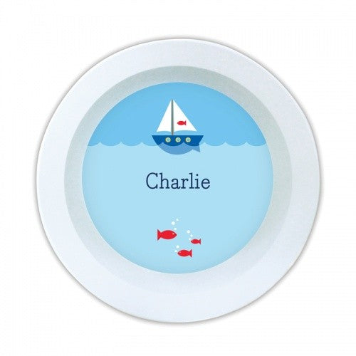 Sailboat Melamine Round Bowl