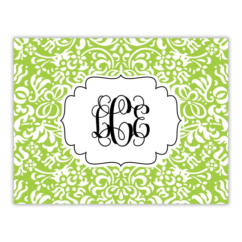 boatman geller chloe green foldover note cards